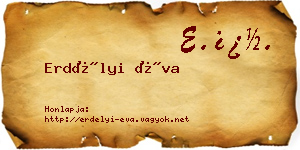 Erdélyi Éva névjegykártya
