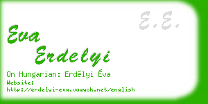 eva erdelyi business card